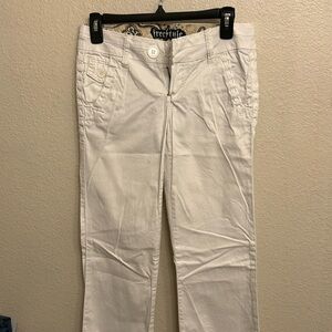Freestyle Revolution Juniors Women White Straight Leg Pants Jeans Size 3